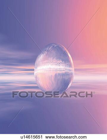 Crystal Egg, CG, 3D View Large Illustration Clip Art - Crystal Egg, CG, 3D. Fotosearch