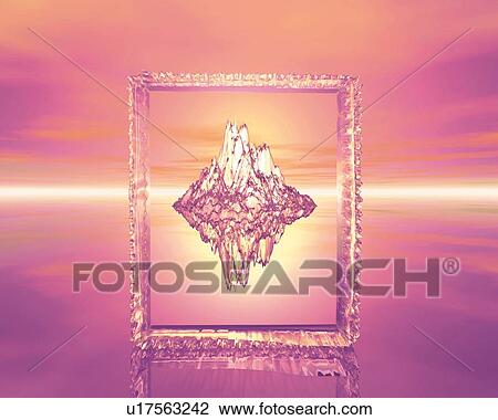 Drawing - Crystal Frame, CG, 3D. Fotosearch