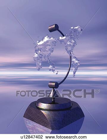 Globe, CG, 3D View Large Illustration Drawing - Globe, CG, 3D. Fotosearch