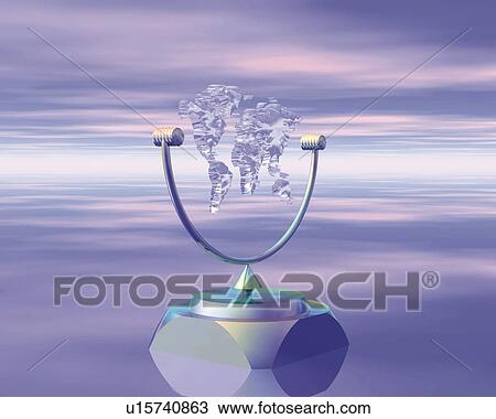 Globe, CG, 3D View Large Illustration Drawing - Globe, CG, 3D. Fotosearch