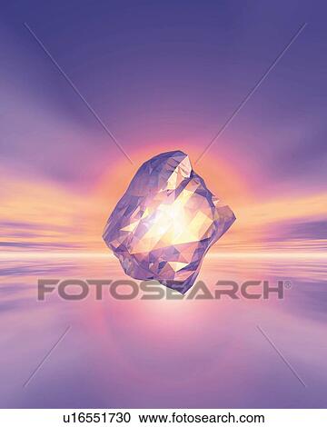 Glowing Stone, CG, 3D, Lens Flare View Large Illustration Clipart - Glowing Stone, CG, 3D, Lens Flare. Fotosearch
