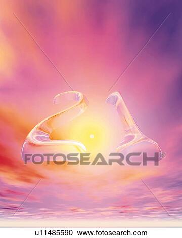 Number 21, CG, 3D, Low Angle View View Large Illustration Clipart - Number 21, CG, 3D, Low Angle View. Fotosearch