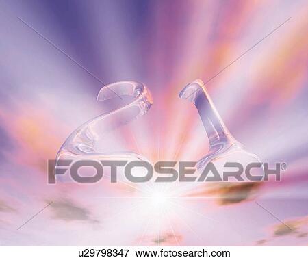 Number 21, CG, 3D, Low Angle View, Lens Flare View Large Illustration Stock Illustration - Number 21, CG, 3D, Low Angle View, Lens Flare. Fotosearch