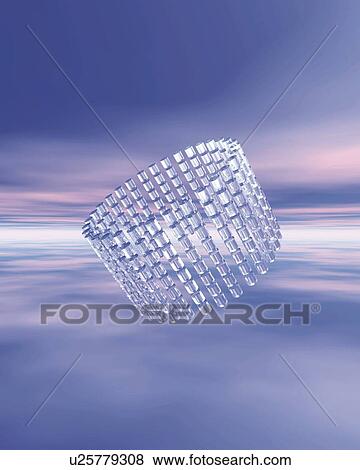 Stock Illustration - Ring formed by Cylinders, CG, 3D. Fotosearch