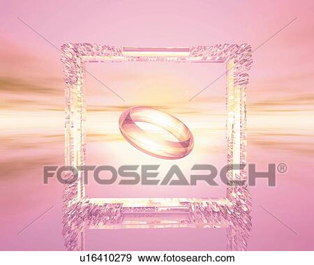 Stock Illustration - Ring in Frame, CG, 3D. Fotosearch