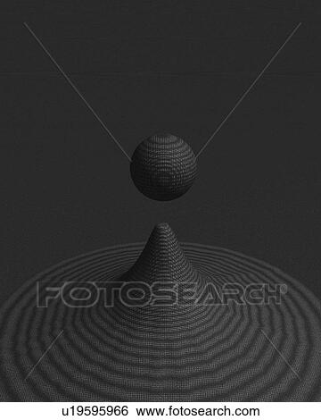Stock Illustration - Sphere, CG, 3D, High Angle View. Fotosearch