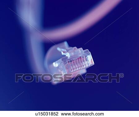 Stock Image - Bent Cable, Close Up, Differential Focus, In Focus, Out Focus,. Fotosearch