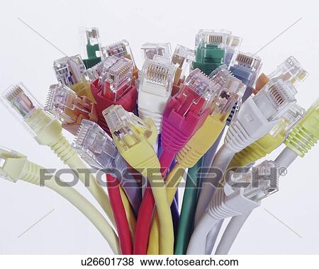 Stock Photo - Bunch of Colorful Cables, Front View,. Fotosearch