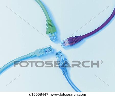 Stock Photo - Colorful Cables, High Angle View,. Fotosearch