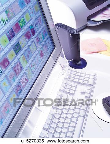 Stock Photography - Home Computer Image, High Angle View. Fotosearch