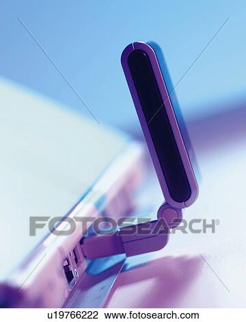 Stock Image - Notebook Computer and Peripheral Device, Close Up, Differential Focus, In Focus, Out Focus,. Fotosearch