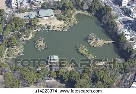 Kiyosumi Garden, Aerial View, Pan Focus View Large Photo Image Picture - Kiyosumi Garden, Aerial View, Pan Focus. Fotosearch