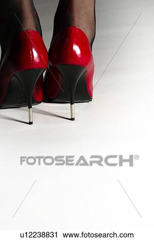 Young Woman in Red High Heels, Rear View, Close Up, Copy Space View Large Photo Image Stock Image - Young Woman in Red High Heels, Rear View, Close Up, Copy Space. Fotosearch