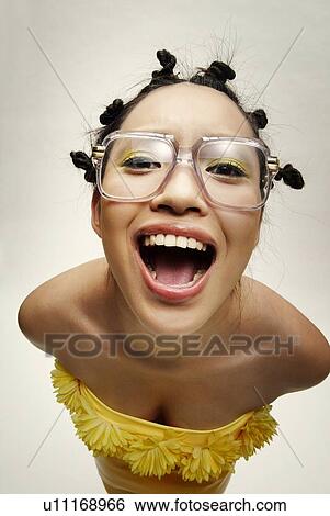 Young Woman Screaming, High Angle View View Large Photo Image Stock Photograph - Young Woman Screaming, High Angle View. Fotosearch