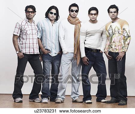 Portrait of five young men wearing sunglasses View Large Photo Image Stock Image - Portrait of five young men wearing sunglasses. Fotosearch