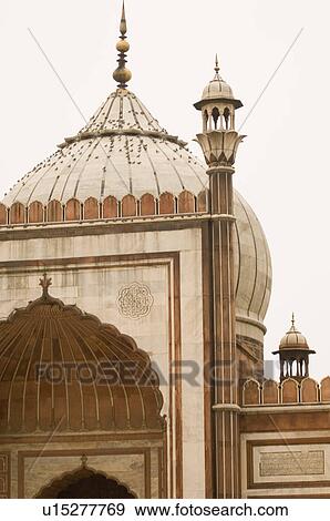 Arched entrance of a mosque, Jama Masjid, New Delhi, India View Large Photo Image Stock Photo - Arched entrance of a mosque, Jama Masjid, New Delhi, India. Fotosearch