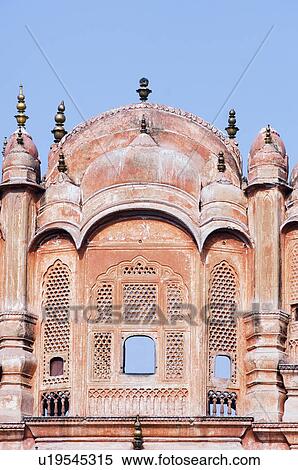 Stock Photography - Close-up of a palace, Hawa Mahal, Jaipur, Rajasthan, India. Fotosearch