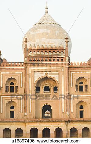 Facade of a monument, Safdarjung Tomb, New Delhi, India View Large Photo Image Stock Photograph - Facade of a monument, Safdarjung Tomb, New Delhi, India. Fotosearch