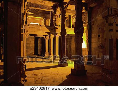 Stock Photo - Interiors of a monument, Qutub Minar, Delhi, India. Fotosearch