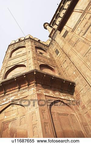 Low angle view of a fort, Red Fort, Delhi, India View Large Photo Image Stock Photography - Low angle view of a fort, Red Fort, Delhi, India. Fotosearch