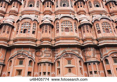 Low angle view of a palace, Hawa Mahal, Jaipur, Rajasthan, India View Large Photo Image Picture - Low angle view of a palace, Hawa Mahal, Jaipur, Rajasthan, India. Fotosearch