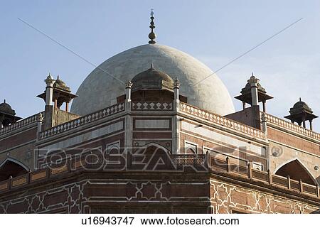 Stock Photo - Low angle view of the dome on a monument, Humayun Tomb, New Delhi, India. Fotosearch