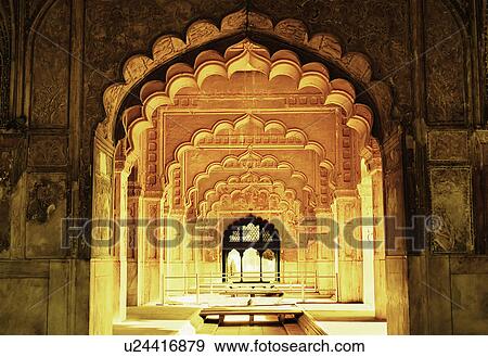 Ornate walls inside a fort, Red Fort, New Delhi, India View Large Photo Image Stock Photo - Ornate walls inside a fort, Red Fort, New Delhi, India. Fotosearch