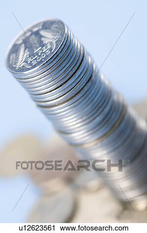 Close-up of a stack of Indian coins View Large Photo Image Stock Image - Close-up of a stack of Indian coins. Fotosearch