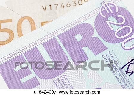Stock Photo - Close-up of Euro banknotes. Fotosearch