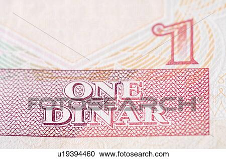 Stock Image - Close-up of one Dinar banknote. Fotosearch