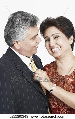 Portrait of a mature couple smiling View Large Photo Image Stock Photo - Portrait of a mature couple smiling. Fotosearch