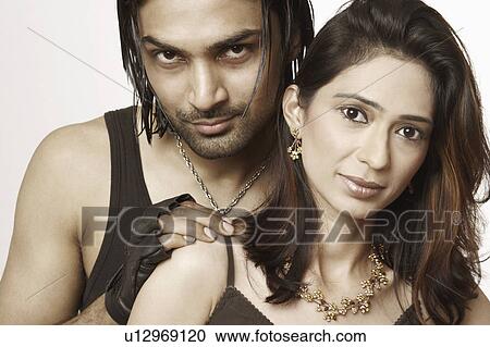 Portrait of a young couple View Large Photo Image Stock Image - Portrait of a young couple. Fotosearch