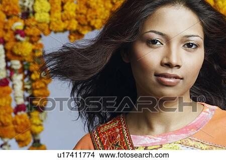 Picture - Portrait of a young woman. Fotosearch