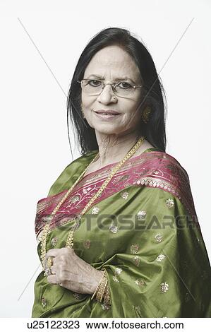 Stock Image - Portrait of a senior woman. Fotosearch