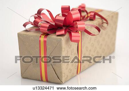 Stock Image - Close-up of a gift. Fotosearch