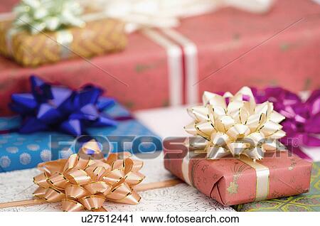 Stock Image - Close-up of gifts. Fotosearch