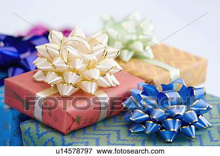 Stock Photo - Close-up of gifts. Fotosearch