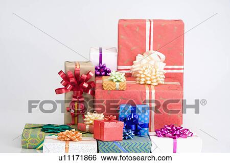 Stock Photograph - Close-up of gifts. Fotosearch