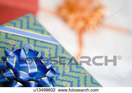 Stock Image - Close-up of the bow of a gift. Fotosearch
