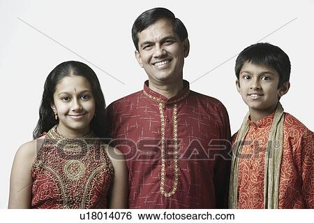 Portrait of a mature man with his son and daughter View Large Photo Image Stock Photograph - Portrait of a mature man with his son and daughter. Fotosearch