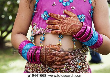 Mid section view of a girl in traditional clothing View Large Photo Image Stock Photo - Mid section view of a girl in traditional clothing. Fotosearch