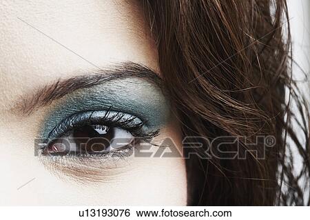 Stock Photograph - Close-up of a young woman's eye. Fotosearch