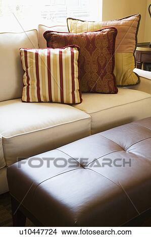 Decorative Pink Pillows on Sofa View Large Photo Image Picture - Decorative Pink Pillows on Sofa. Fotosearch