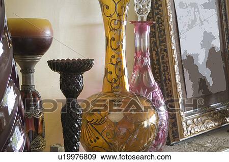 Stock Photo - Eclectic Collection of Colorful Vases. Fotosearch