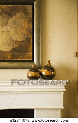 Stock Photo - Painting over Mantle. Fotosearch