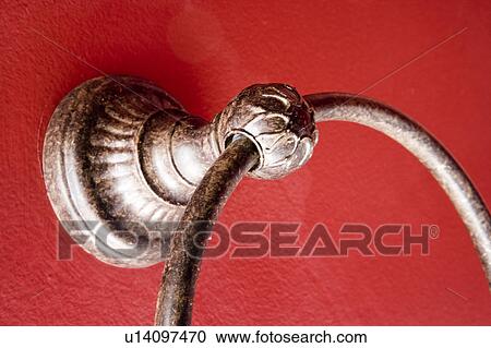 Towel Ring on Red Wall View Large Photo Image Stock Image - Towel Ring on Red Wall. Fotosearch