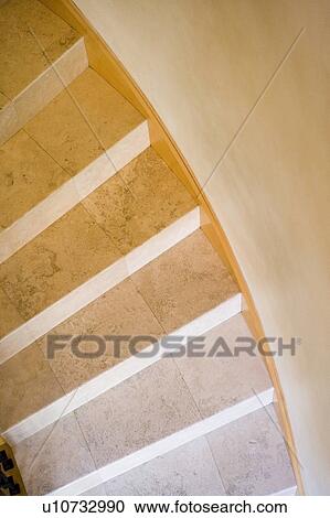 Stock Image - Curved stone staircase. Fotosearch