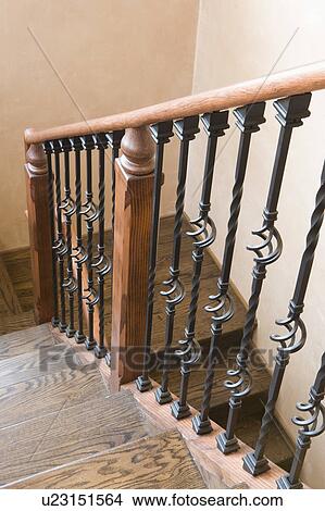 Picture - Detail descending staircase. Fotosearch