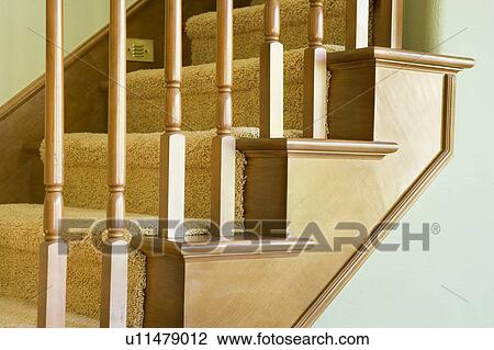 Detail of Carpered Staircase View Large Photo Image Stock Image - Detail of Carpered Staircase. Fotosearch