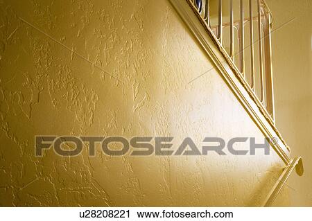 Stock Image - Detail of Railing on Staircase. Fotosearch
